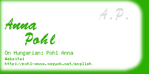 anna pohl business card